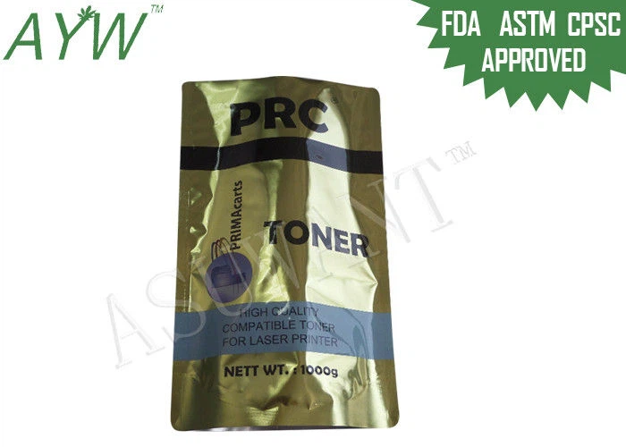 Mylar Foil Zip Lock Bags Glossy Gold 1KG For Printer Toner Packaging