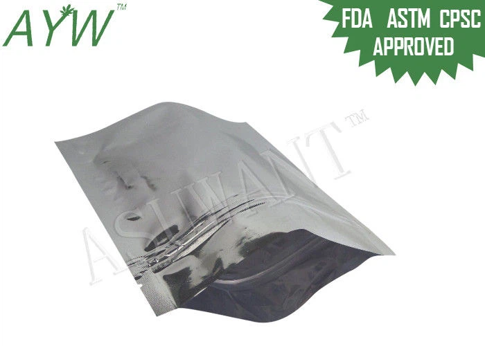 Stand Up Aluminum Resealable Foil Bags Glossy Pure For Tea / Coffee