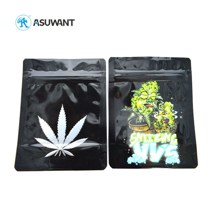 Kratom þurr jurt lykt sönnun rennilásar með rennilás / tár