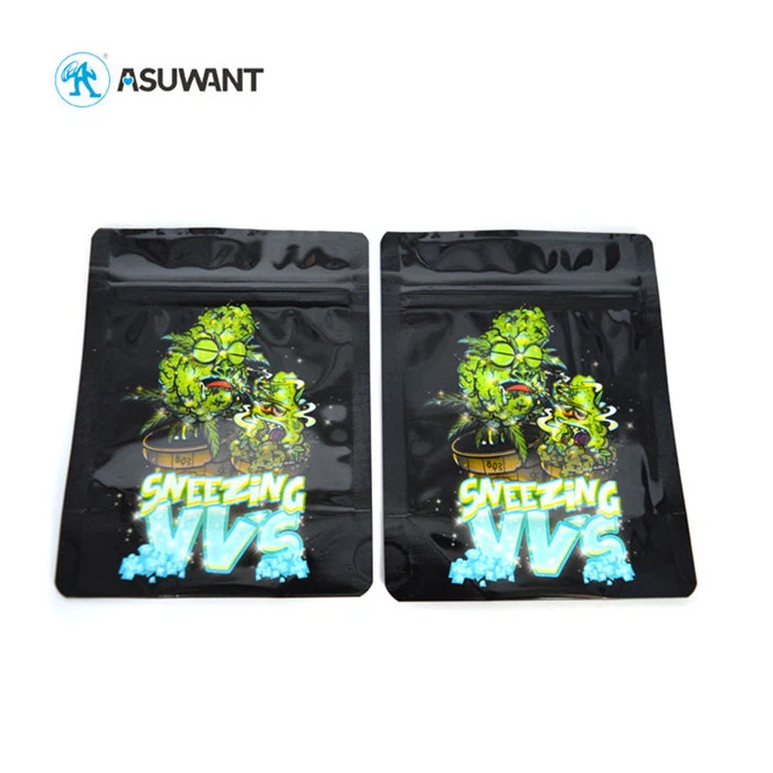 Kratom Dry Herb Smell Proof Zipper Bags With Zip Lock / Tear Notchs