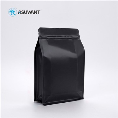 Flat botn sérsniðnir prentaðar matarpokar S / M stærð með endurnýtanlegum rennilás