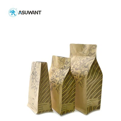 Gusseted Kraft Paper Food Packaging Töskur