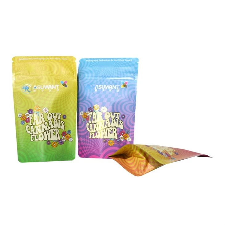 Laser Gold Foil Stamping Smell Proof Bags suppliers