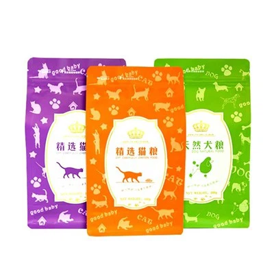 5 kg 10 kg 15 kg 20 kg 25 kg álpappír hundur köttur plast flatbotn sérsniðinn þurr umbúðir gæludýr poki