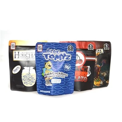 Hitaðu innsigli afgreiðslukökur ætur baggies sýna standið upp poka lykt sönnun Cali mylar poki